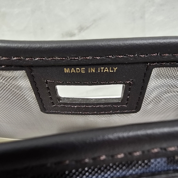 Fendi Azure/Zucca Print Black Mesh Bag - Picture 6 of 14